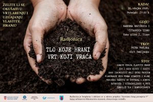 Poziv na provedbu radionice “Tlo koje hrani – vrt koji vraća“
