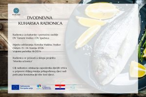 Nastavak projekta “Morska učionica“ kroz kuharsku radionicu namijenjenu vrtićkom osoblju